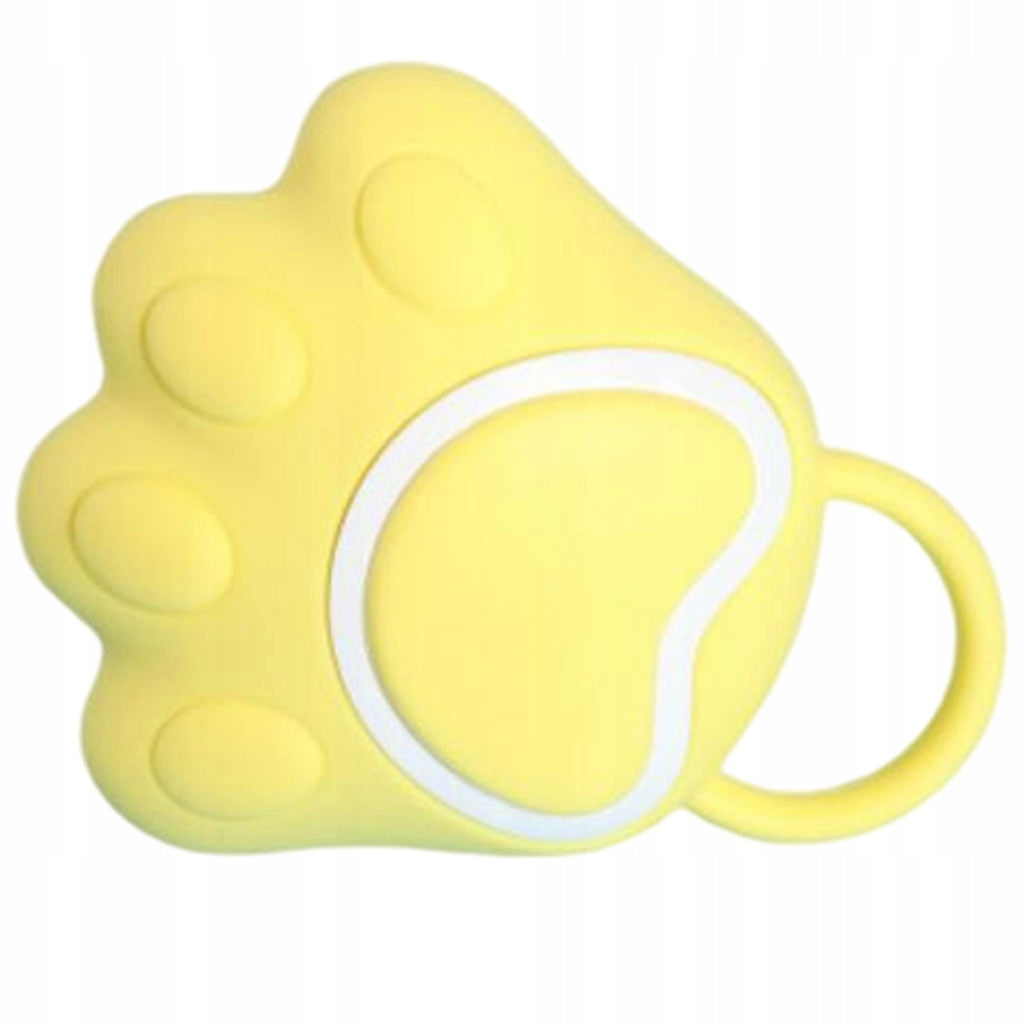Pet Bath Brush Tool Clean Accessories with Shampoo Dispenser Washing Yellow