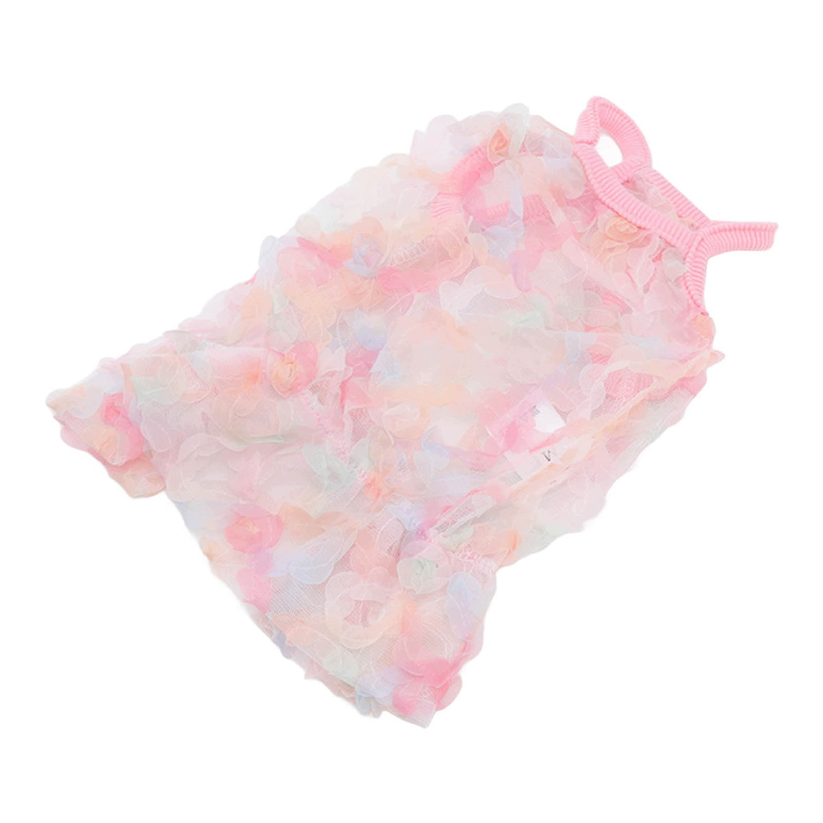 Pet Bib Dress Breathable Tulle Embroidered 2J