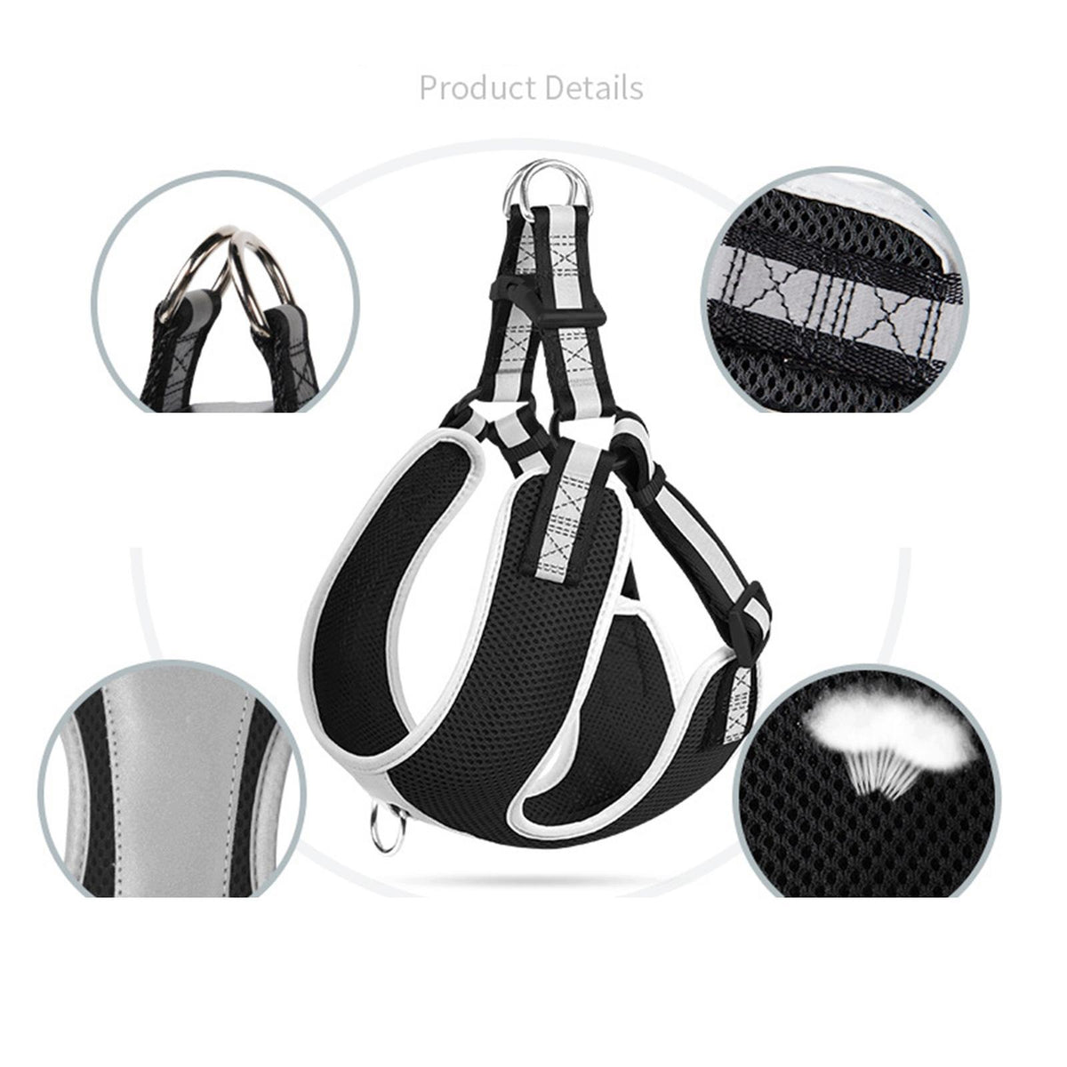 Pet Cat Harness Vest Reflective Anti Escape Lightweight Easily Control S Packaging status original