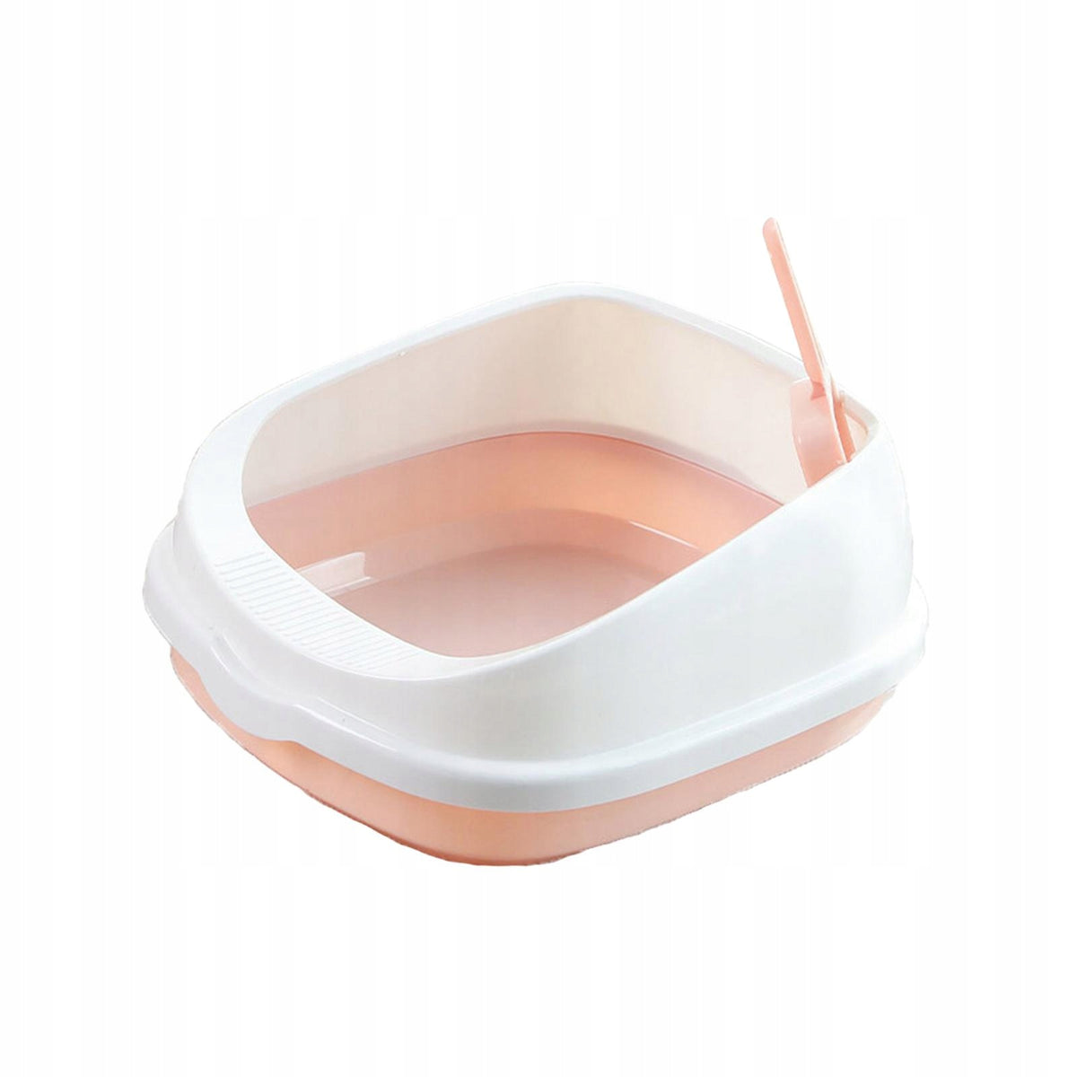 Pet Cat Litter Box Toilet, Removable Sand Box with Scoop, Large Pink