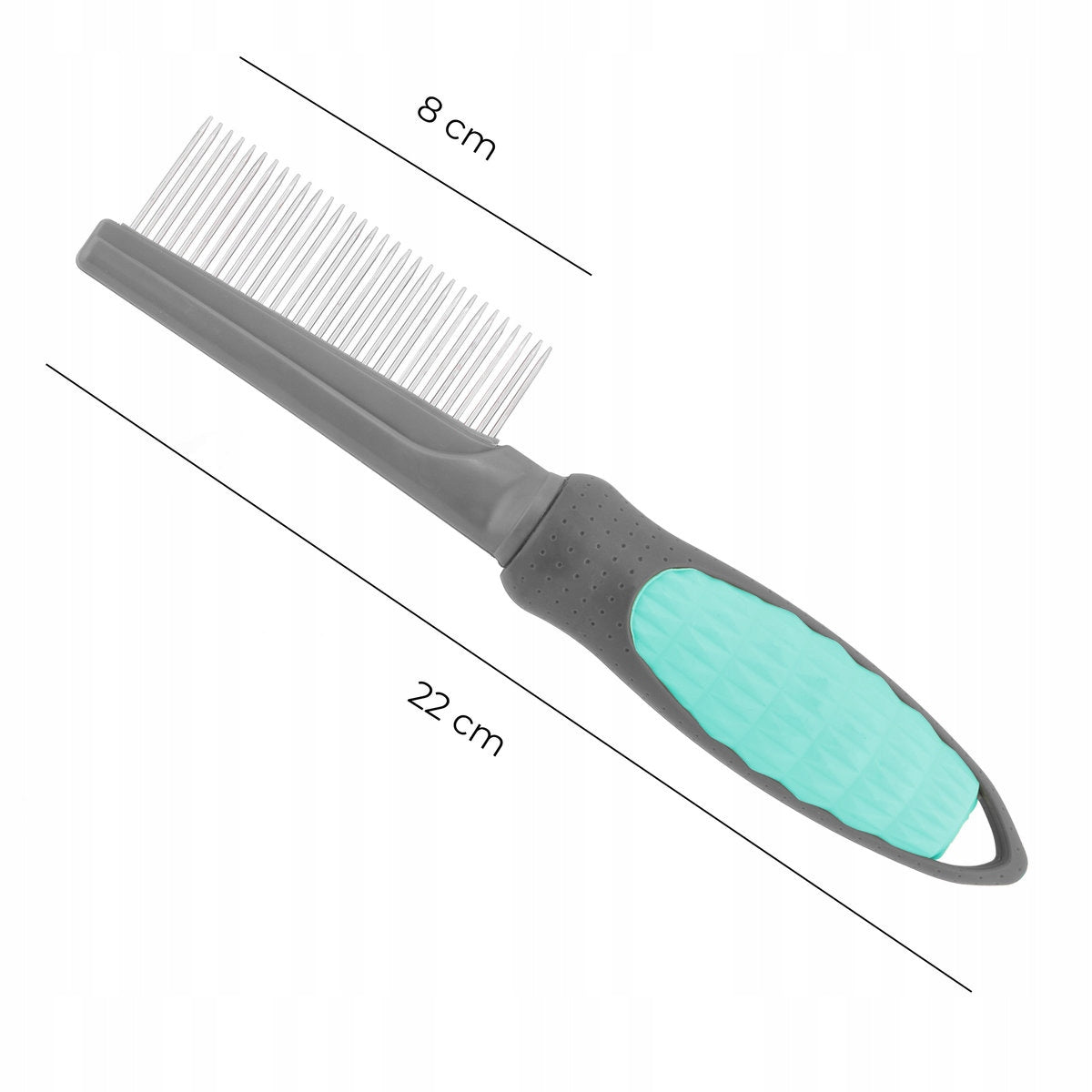 Pet Comb Non-Slip Handle Blue Miloo Pets Packaging status original