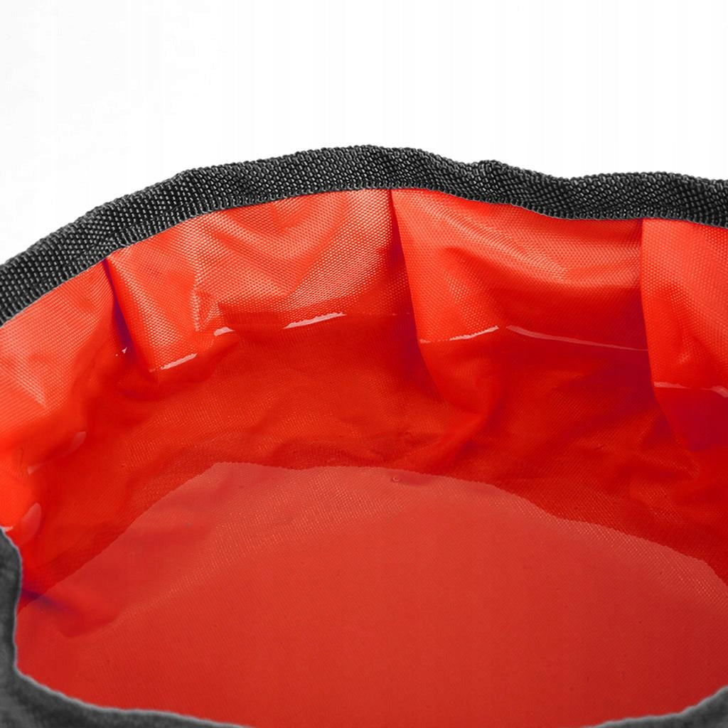 Pet Dog Cat Bowl Water Food Fold Up Portable Travel Waterproof 1100ML Black Capacity 1 l