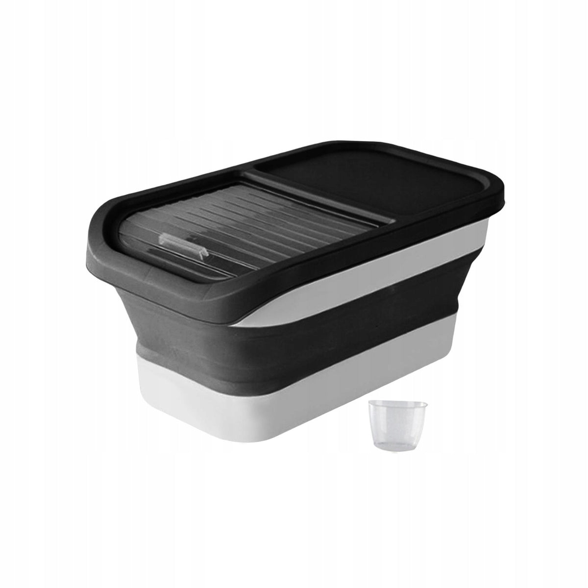Pet Dog Cat Food Storage Container, Rice Box, Measuring Cup 10kg Black