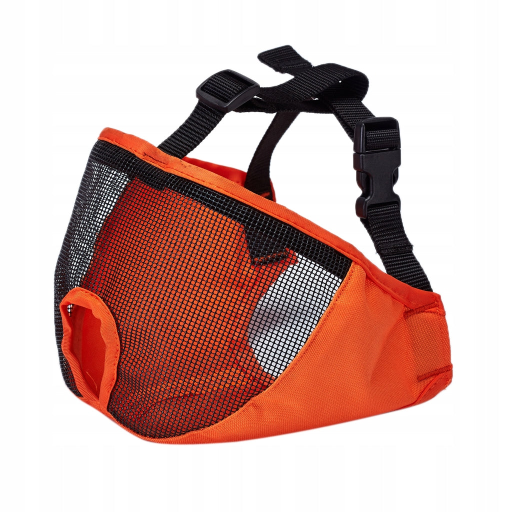 Pet Dog Mesh Mouth Muzzle Short Snout Dogs Muzzle Orange M Packaging status original