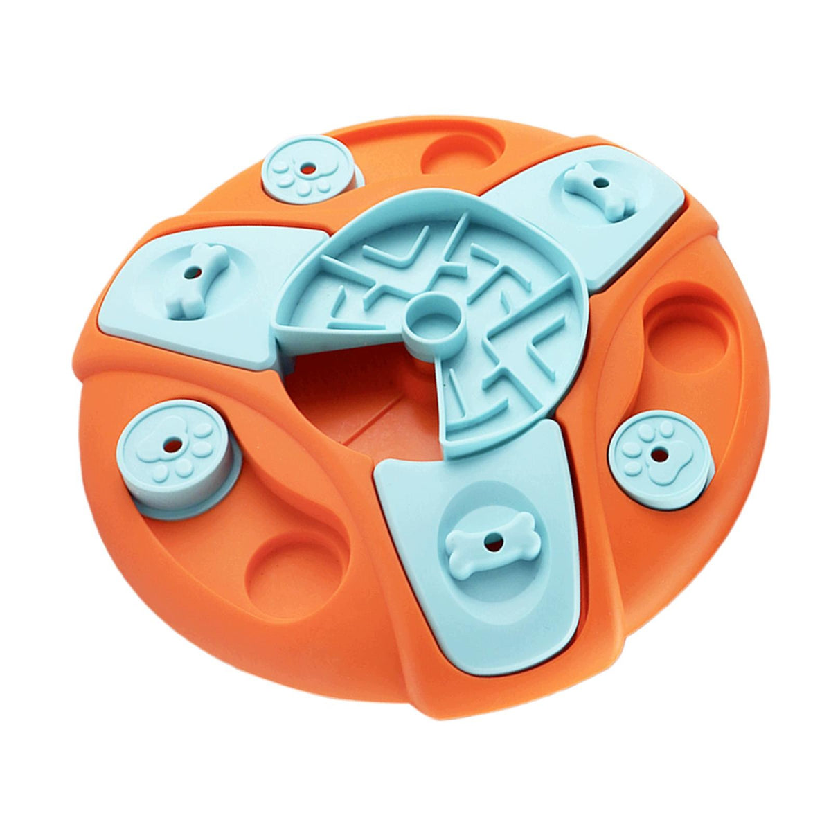 Pet Dog Puzzle Toys Slow Feeder Interactive Puzzle Dog Game Toy Orange