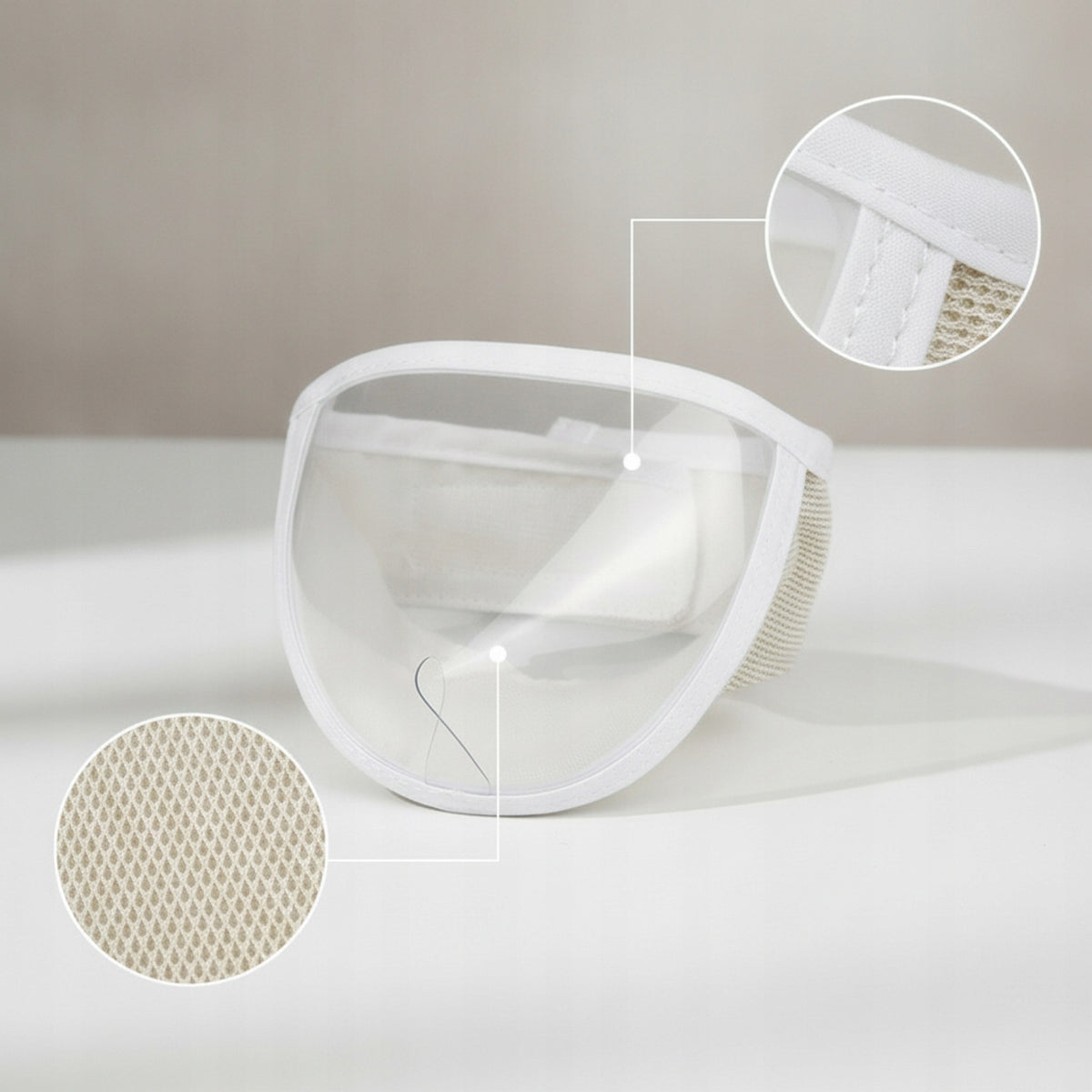 Pet Face Mask Safeguarding Pet Mask with Transparent Panel Lightweight Manufacturer code 0700