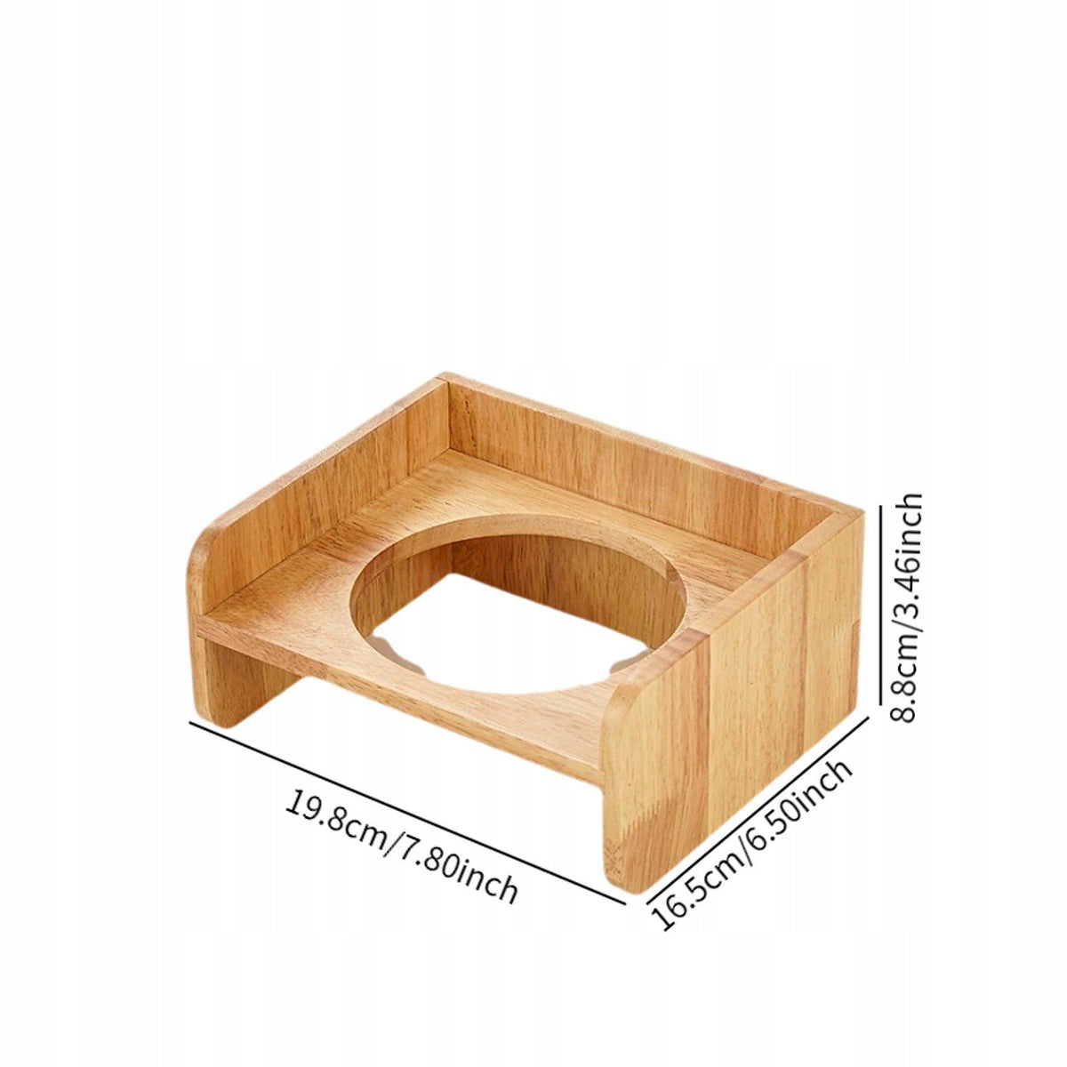 Pet Feeder Bowl Rack Wooden Stable Multifunction for Puppy Small Pets Cats Packaging status original