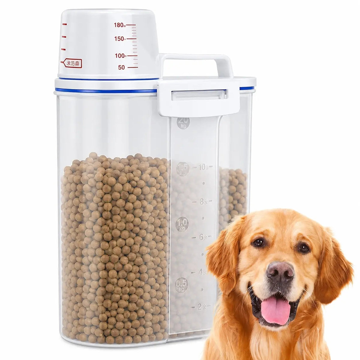 Pet Food Container 15,5cm PP Dry Food Box