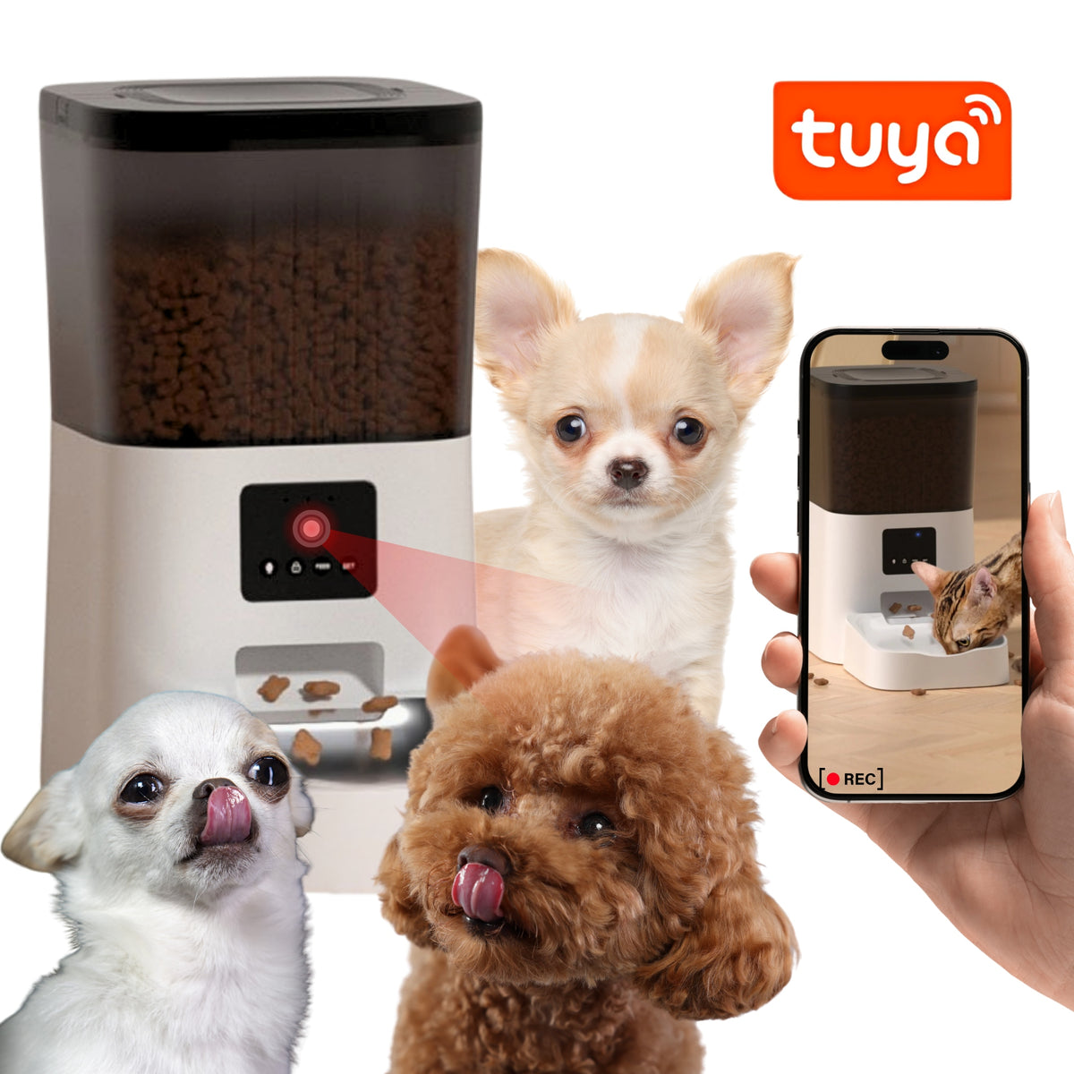 Pet Food Dispenser with WiFi Camera TUYA PY-220