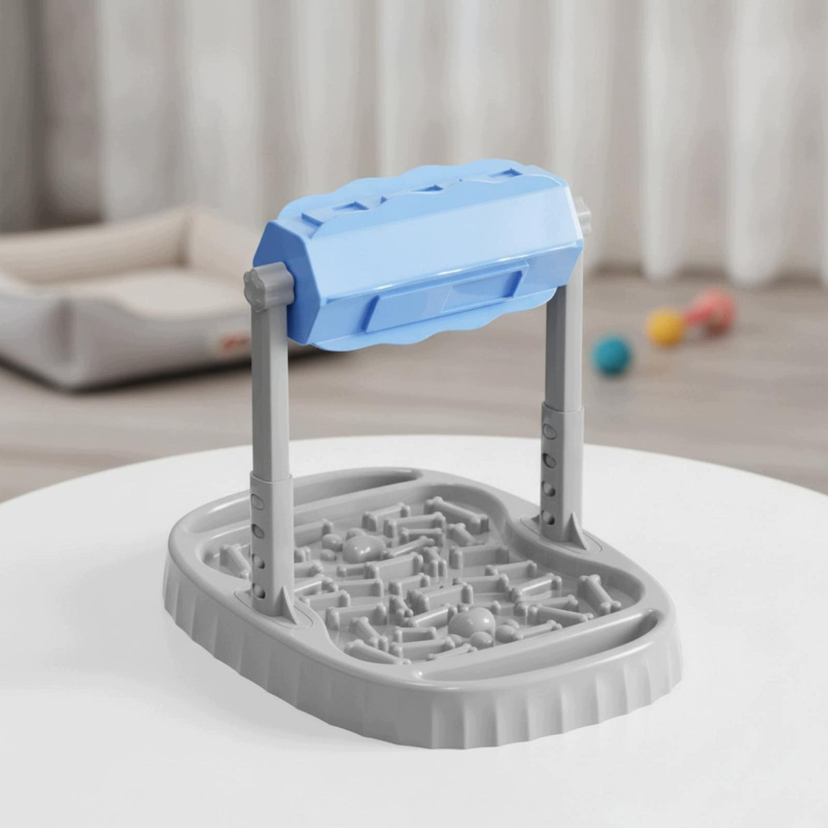 Pet Food Puzzle Toy Industrial Container for Large Dogs Slow Blue Gear Packaging status original