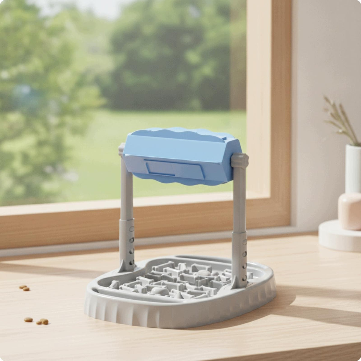 Pet Food Puzzle Toy Industrial Container for Large Dogs Slow Blue Gear