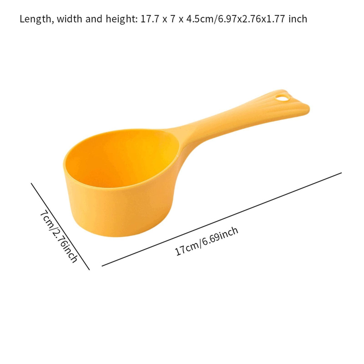 Pet Food Spoon Comfortable Handle Pet feed Scoop for Rabbits Kitten Yellow Packaging status original