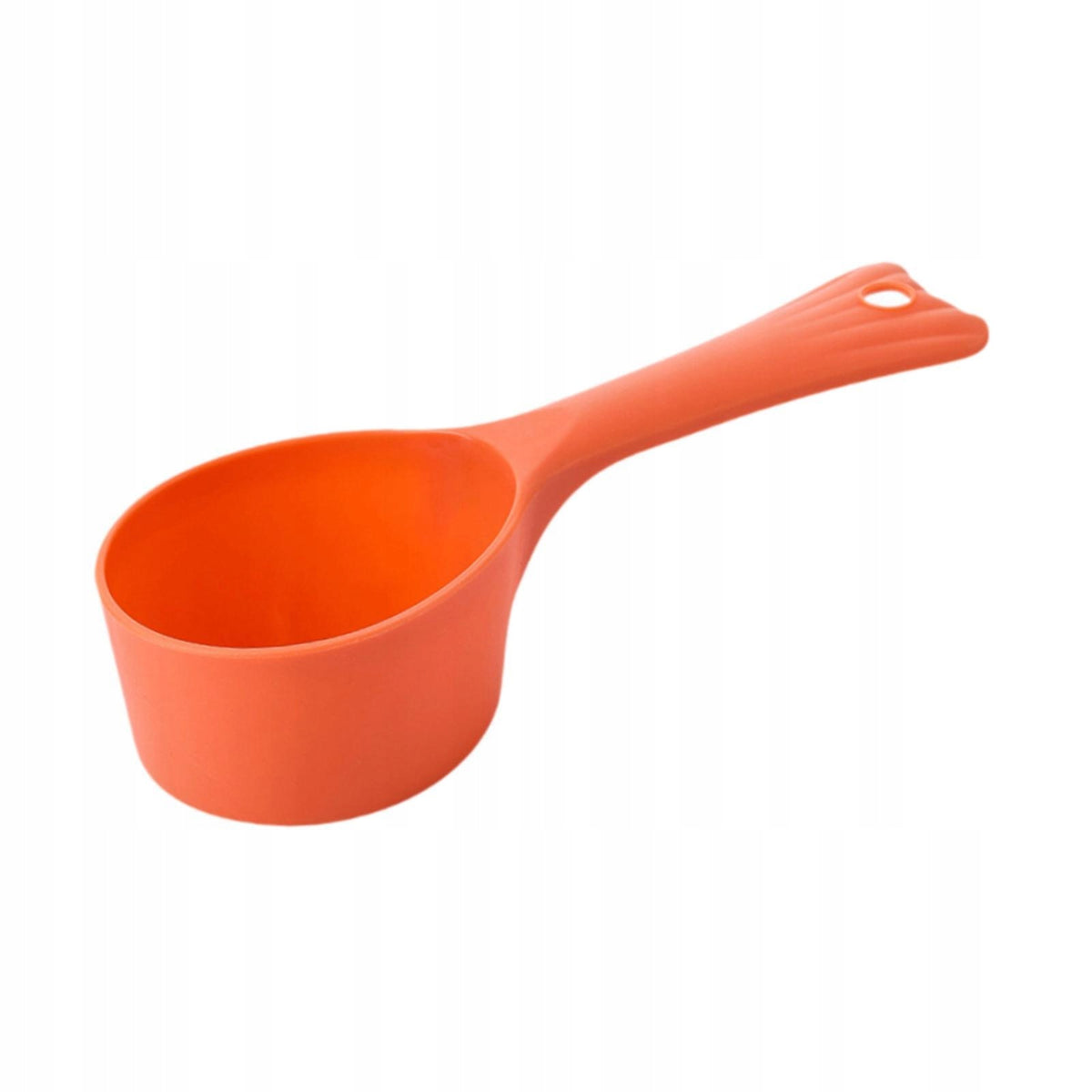 Pet Food Spoon with A Hanging Hole Measuring Scoop for Rabbits Cats Orange