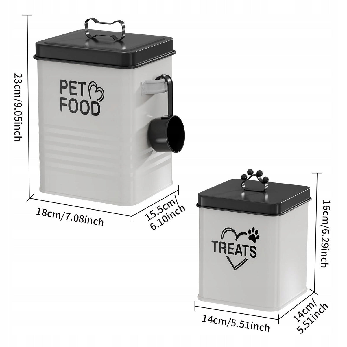Pet Food Storage Box Set with Handle Versatile Easy Carry Accessory for Packaging status original