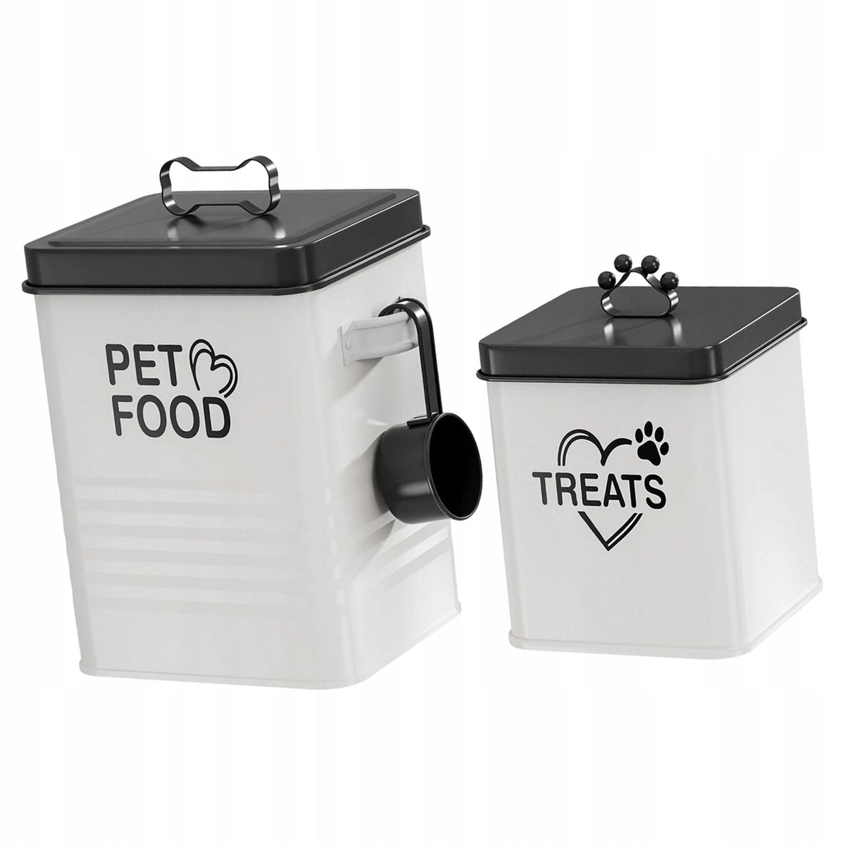 Pet Food Storage Box Set with Handle Versatile Easy Carry Accessory for