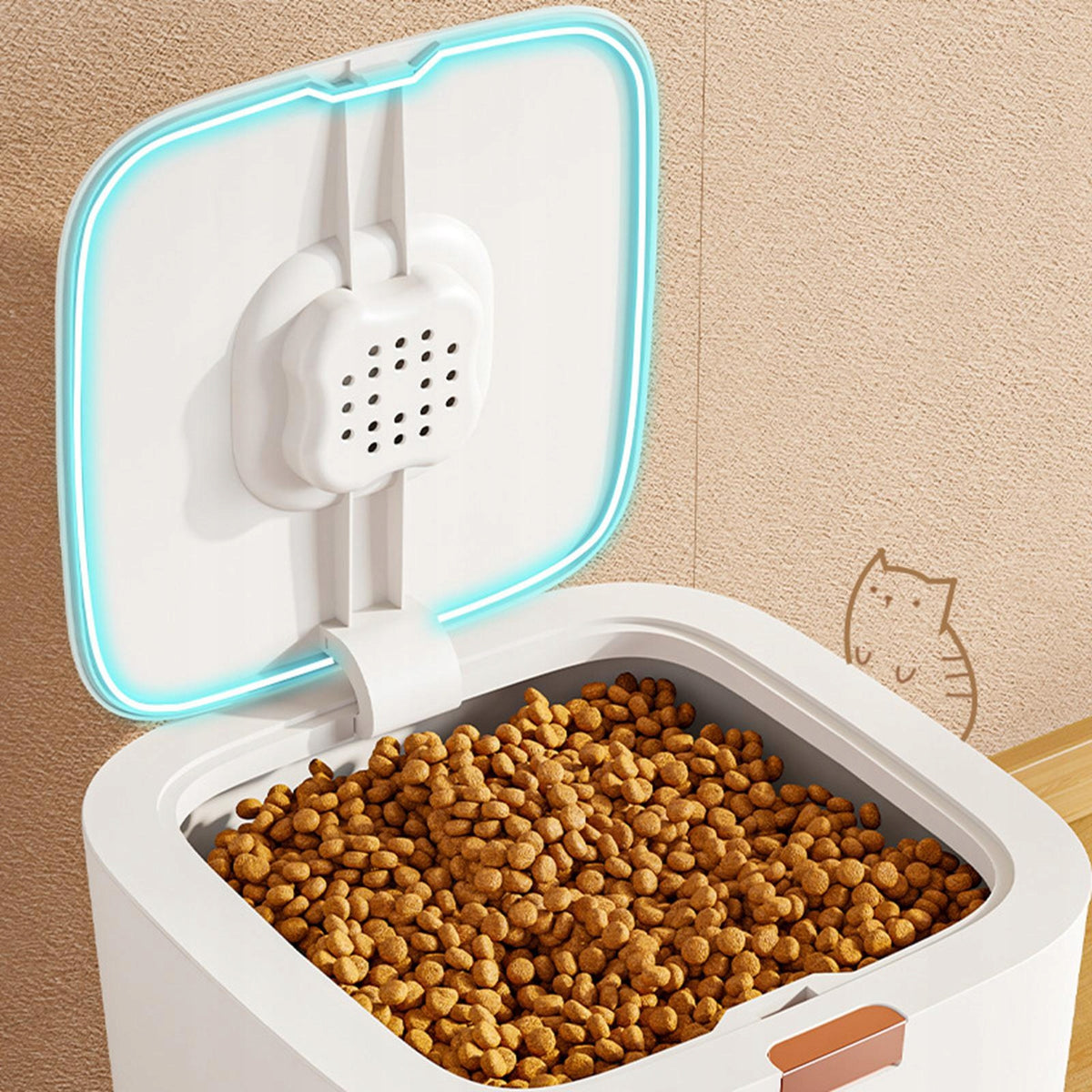 Pet Food Storage Container Fresh Keeping Vacuum Large Capacity with Lid S Packaging status original