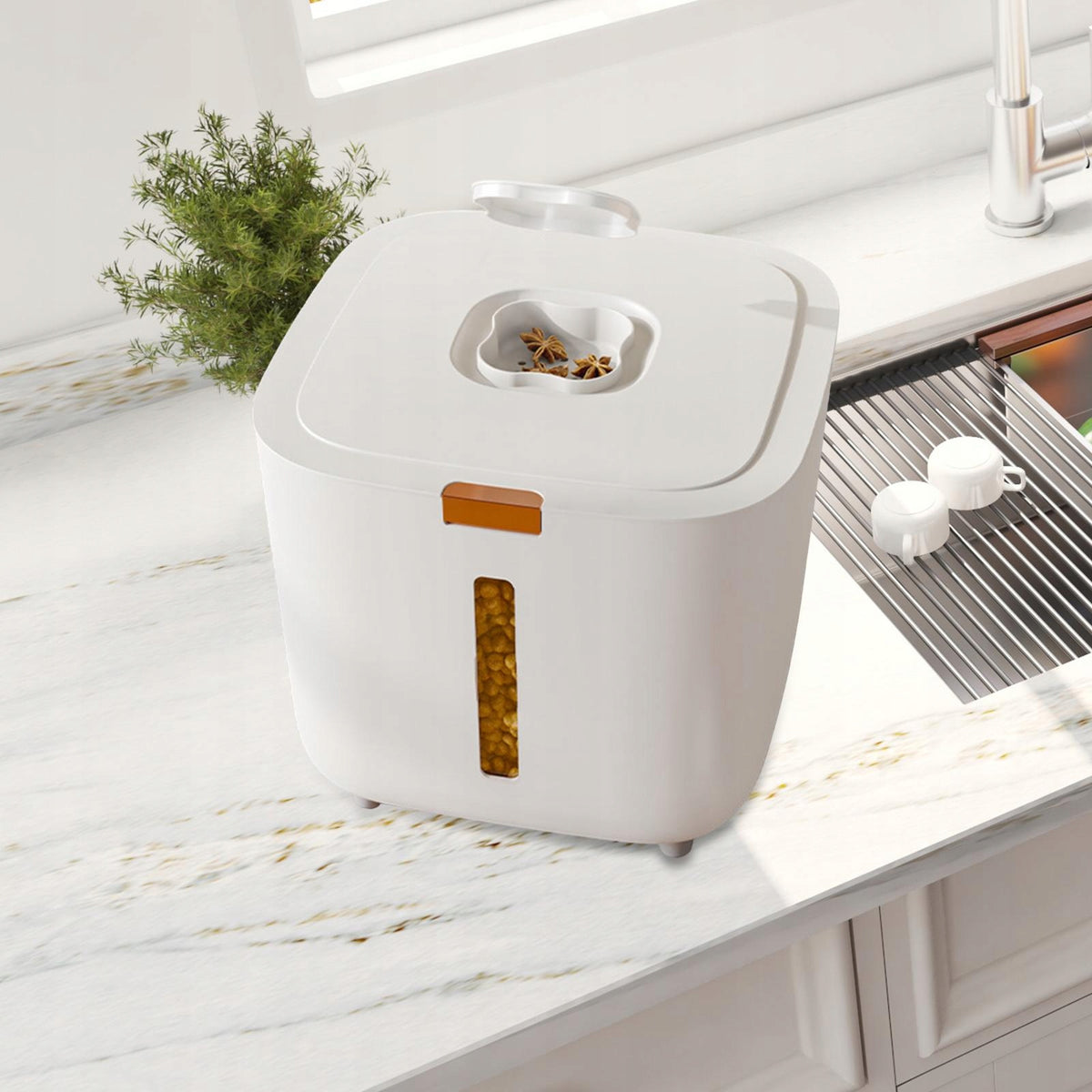 Pet Food Storage Container Fresh Keeping Vacuum Large Capacity with Lid S