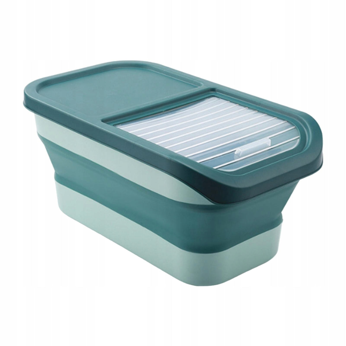 Pet Food Storage Container Grains Bucket with Lid Kitchen Rice Green