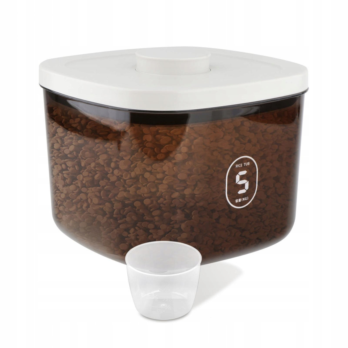 Pet Food Storage Container Multipurpose Food Bin Pet Treat Bin S Brown