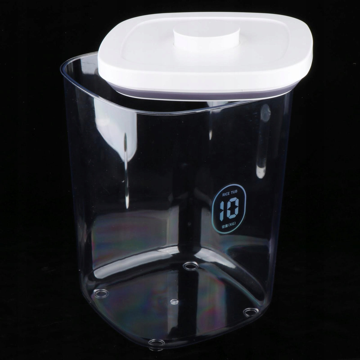 Pet Food Storage Container with Locking Lid Keep Fresh Sealed L Transparent Packaging status original
