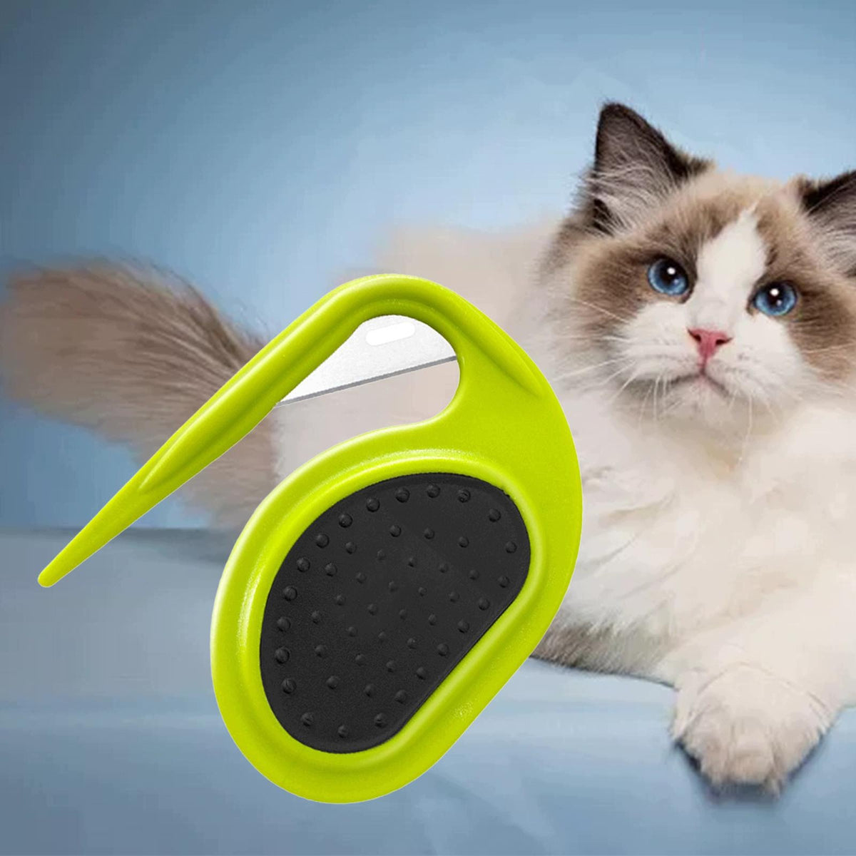 Pet Knotting Comb Grooming Tool Multifunctional Portable Hair Green