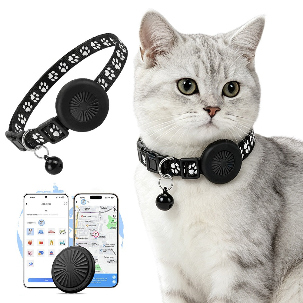 Pet Locator Cat Dog Tracker Collar IP67 iOS AndroidBlack