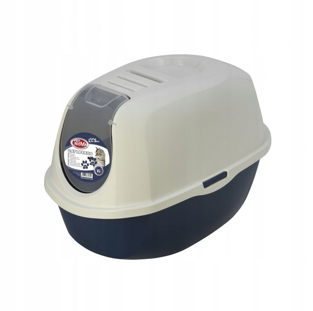 Pet Nova Cat Toilet 54cm Navy Blue