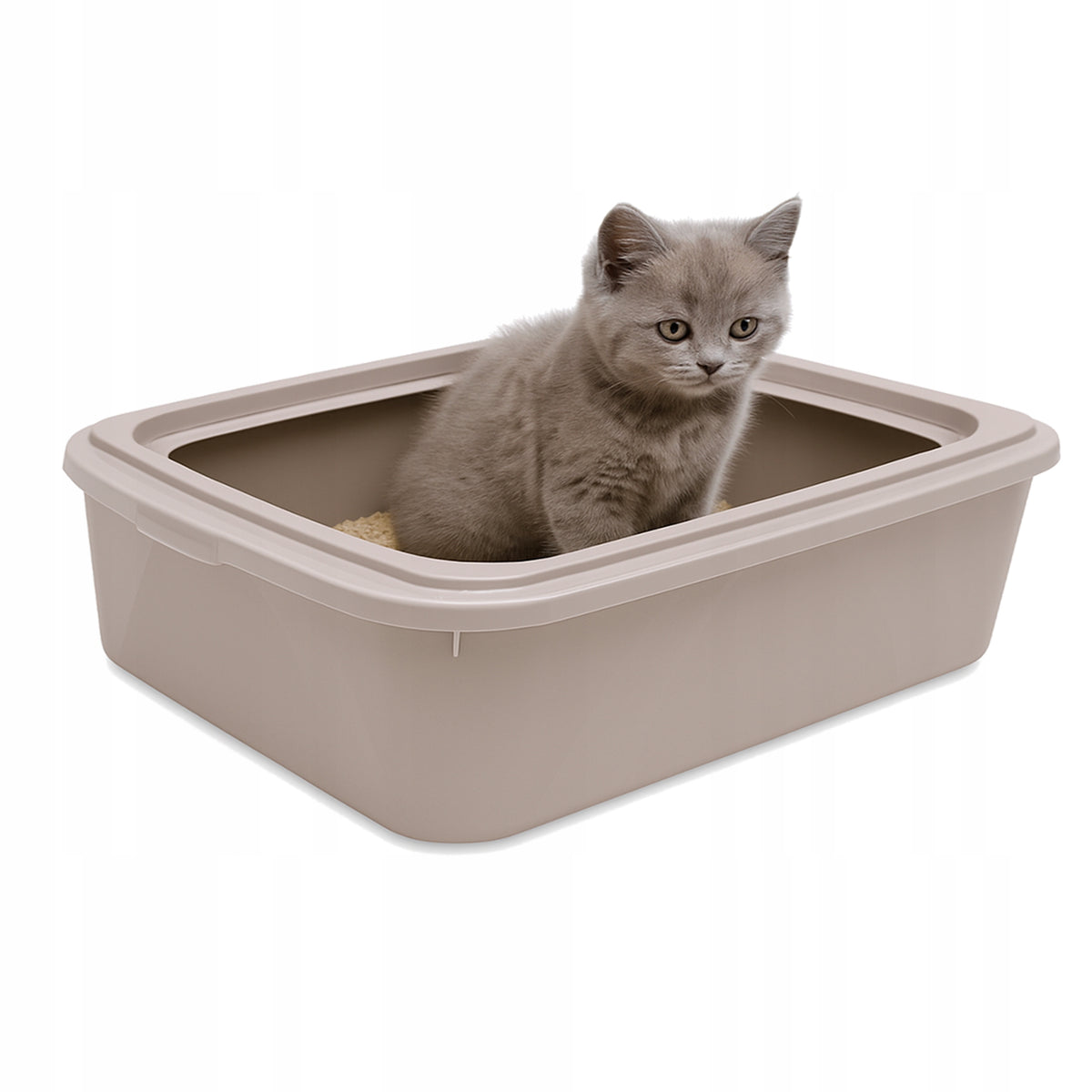 Pet Nova M 42×35×12 cm Cat Cuvette – Small, Open, Easy to Clean