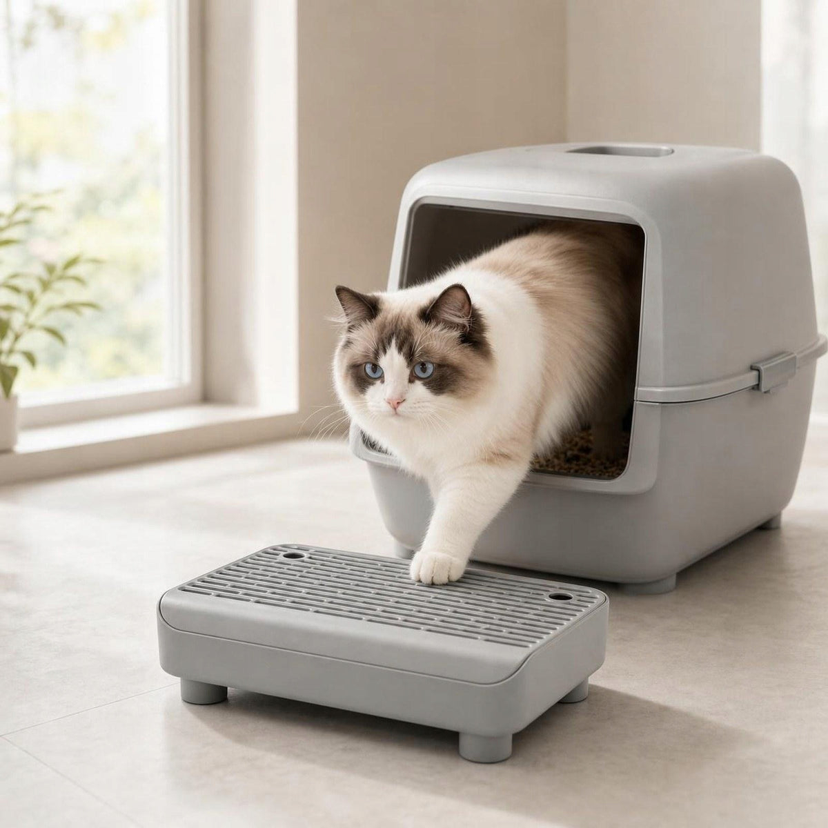 Pet Pedal Step Stool Washable Elevated Cat Litter Mat Cat Step Filter Pedal