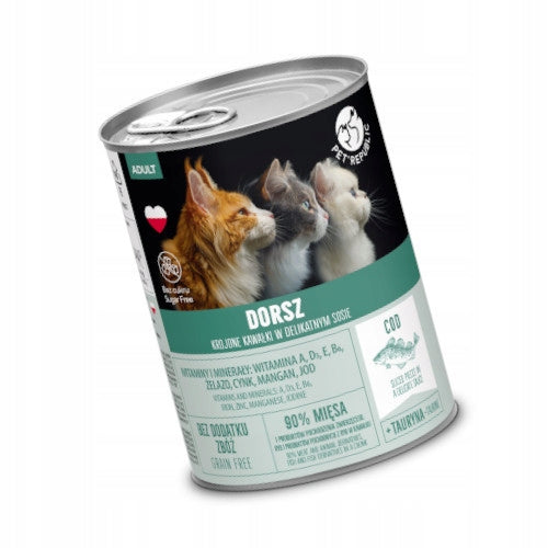 Pet Republic for cats pieces with cod 400g