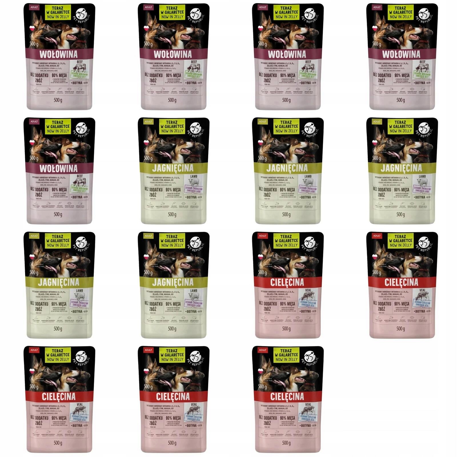 Pet Republic sachets for medium and large dogs 15x500g