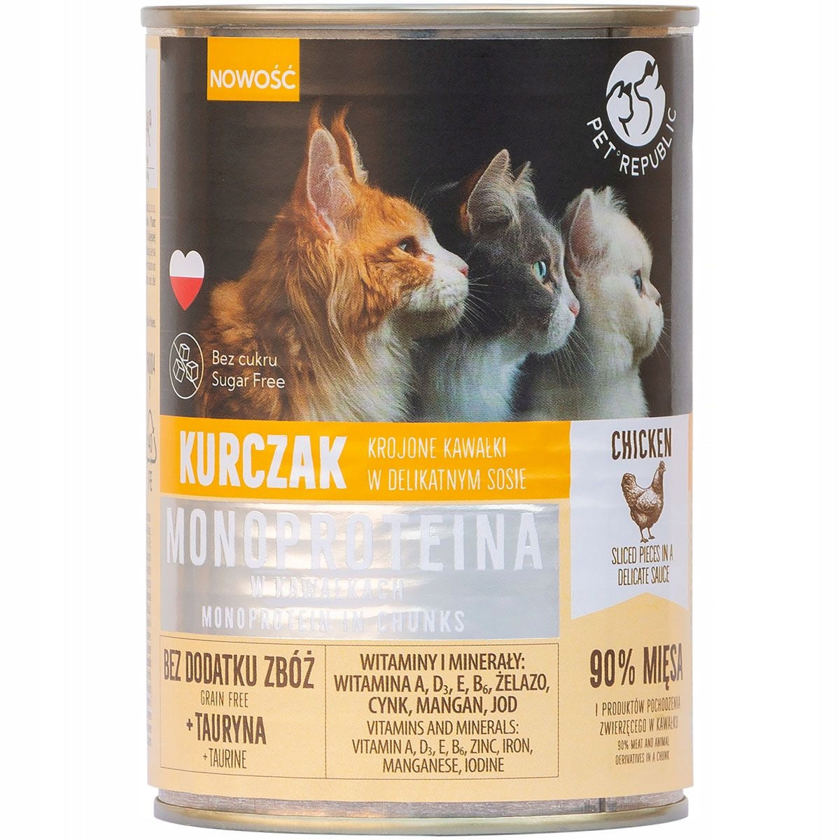 Pet Republic wet cat food with allergies monoprotein CHICKEN 400 g