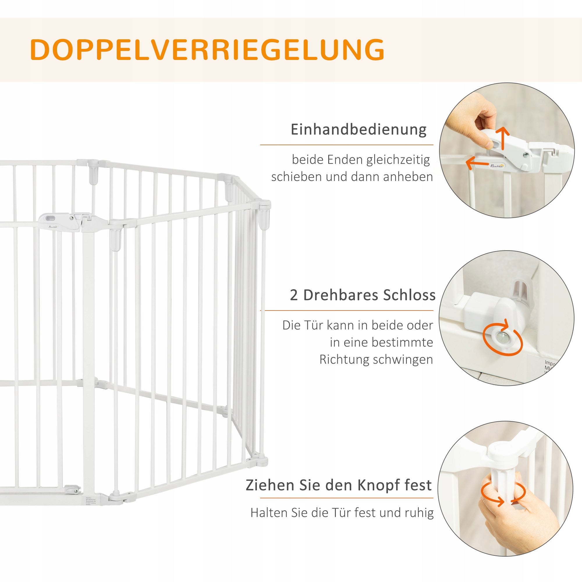 Pet Safety Gate 8-Piece Playpen Fence Fireplace Christmas Tree Manufacturer code D06-128V01WT