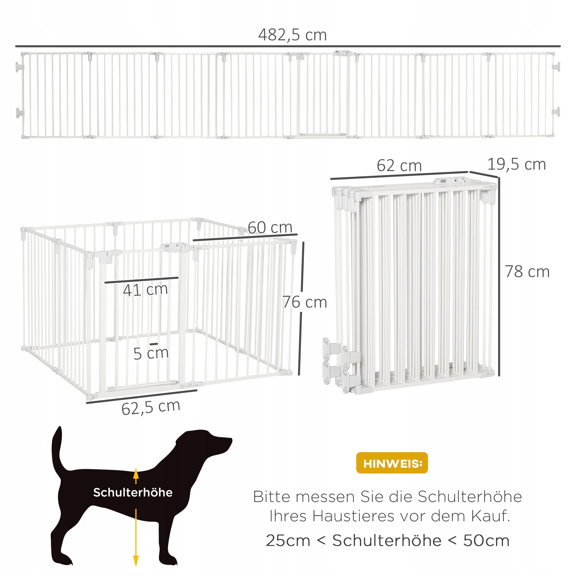 Pet Safety Gate 8-Piece Playpen Fence Fireplace Christmas Tree Trade name PawHut