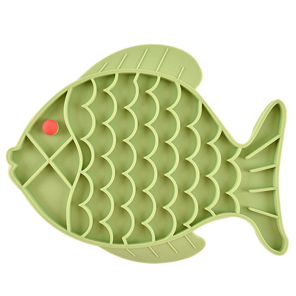 Pet Slow Food Bowl High Temperature Resistant Anti Choke Feeder Fish Green
