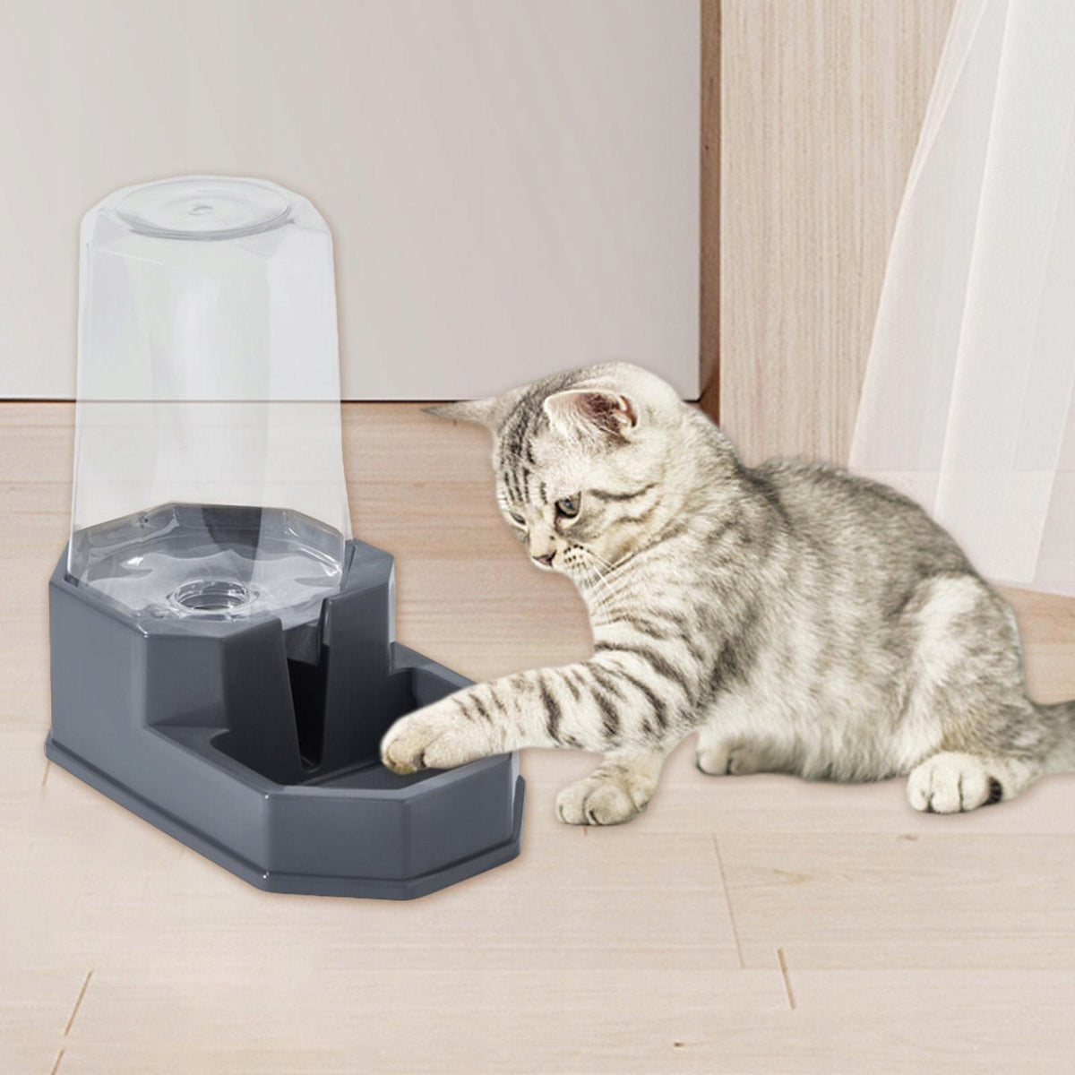 Pet Water Dispenser 3.6L Waterer Animals Automatic Feeder Rabbits black