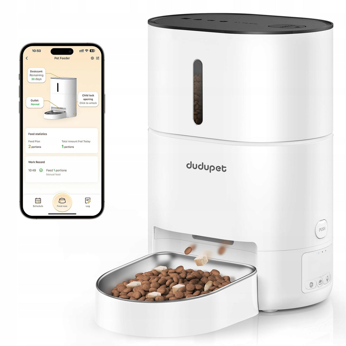 Pet feeding machine Dudupet 4000 ml white