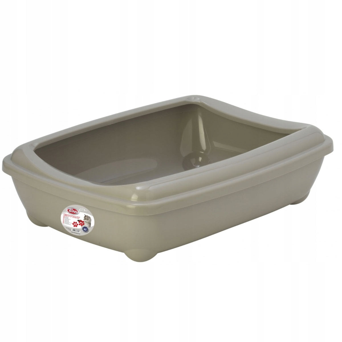 PetNova CAT LIFE KITTYTRAY Cat litter box open with frame grey size L