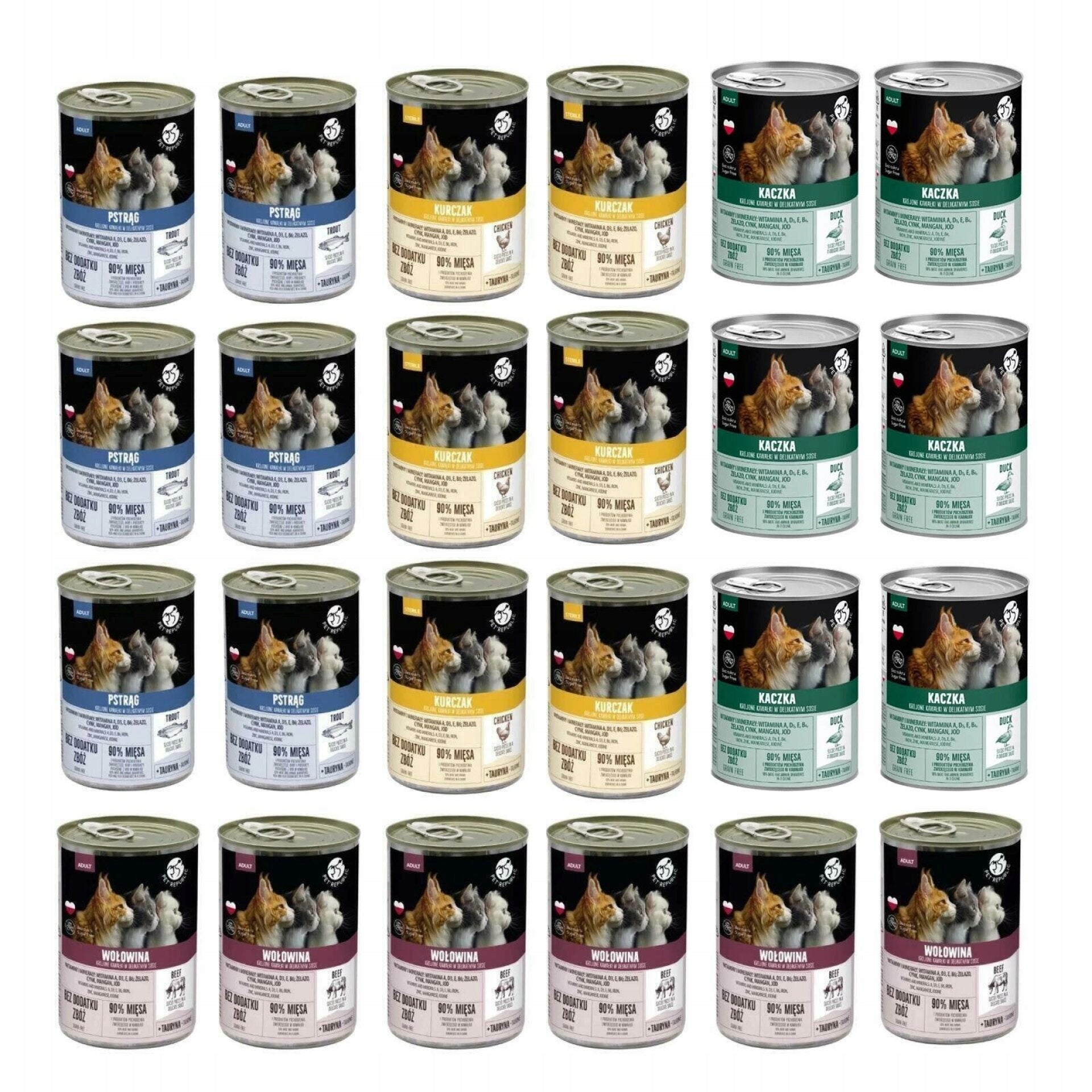 PetRepublic wet food for CAT PIECES OF MEAT IN SAUCE mix 24X400G .