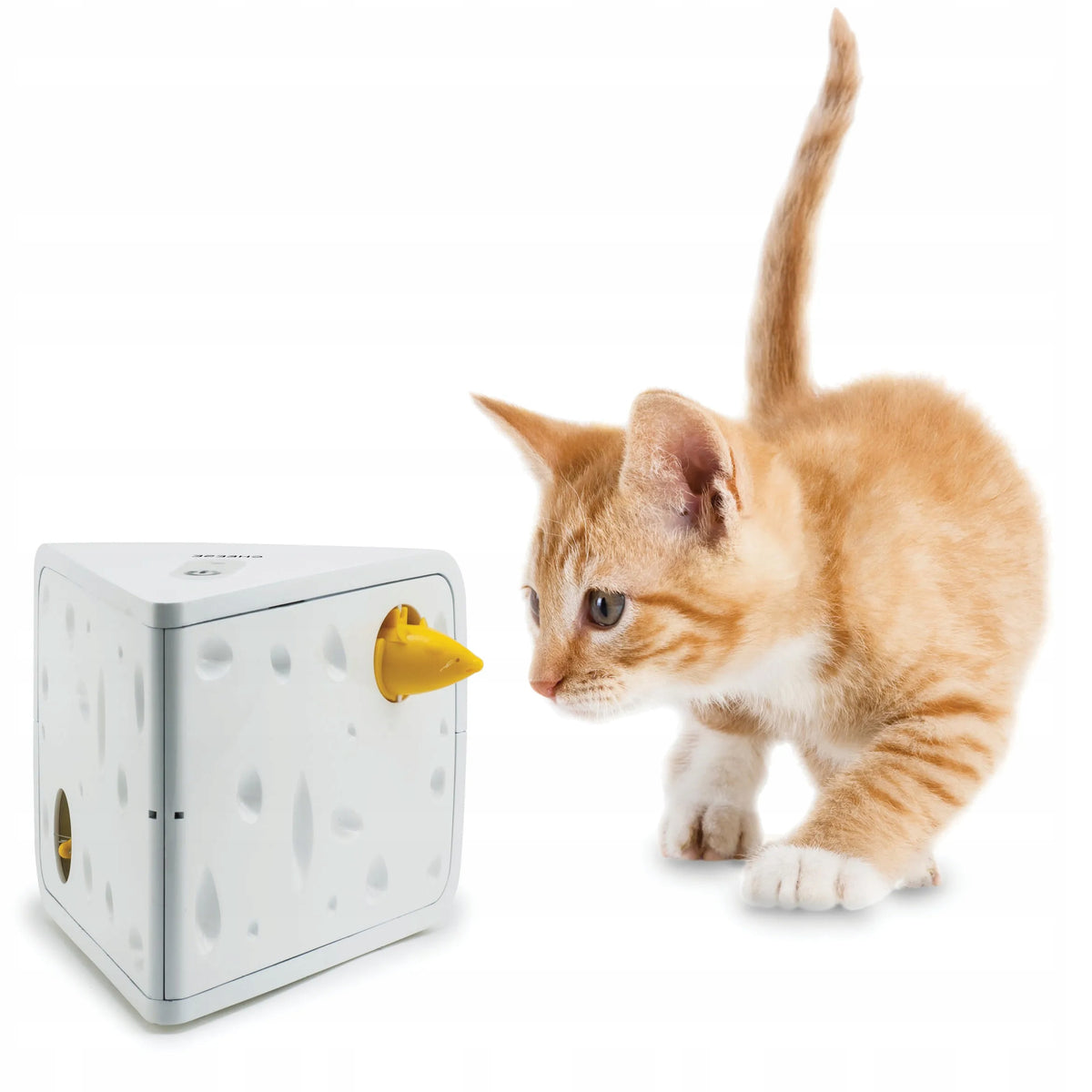 PetSafe Cheese interactive cat toy, cheese with mice Packaging status original