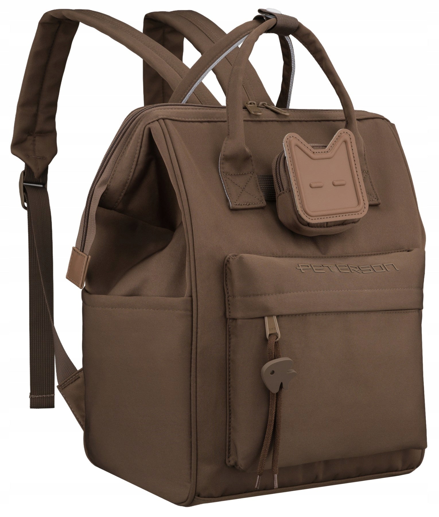 Peterson Women's City Backpack for School Laptop Work for College Brown