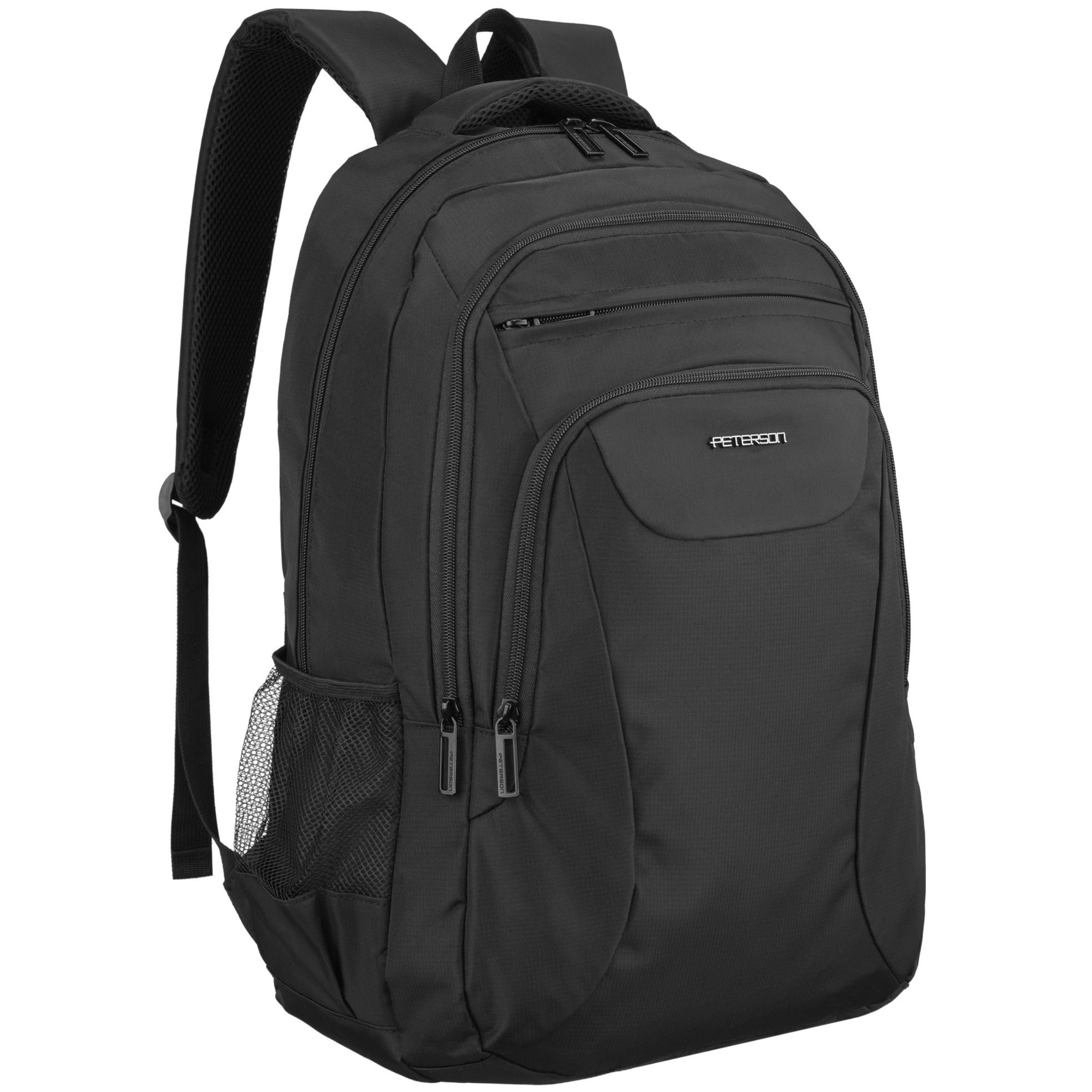 Peterson backpack for school city work elegant black ergonomic