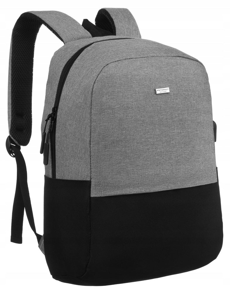Peterson laptop backpack bag with USB charging port convenient roomy