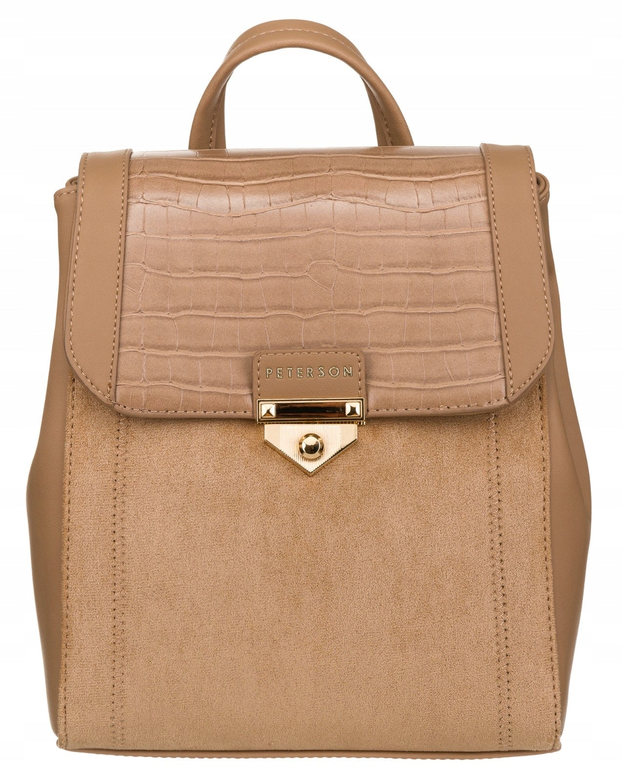 Peterson women's backpack with flap eco leather with pockets Brand Peterson