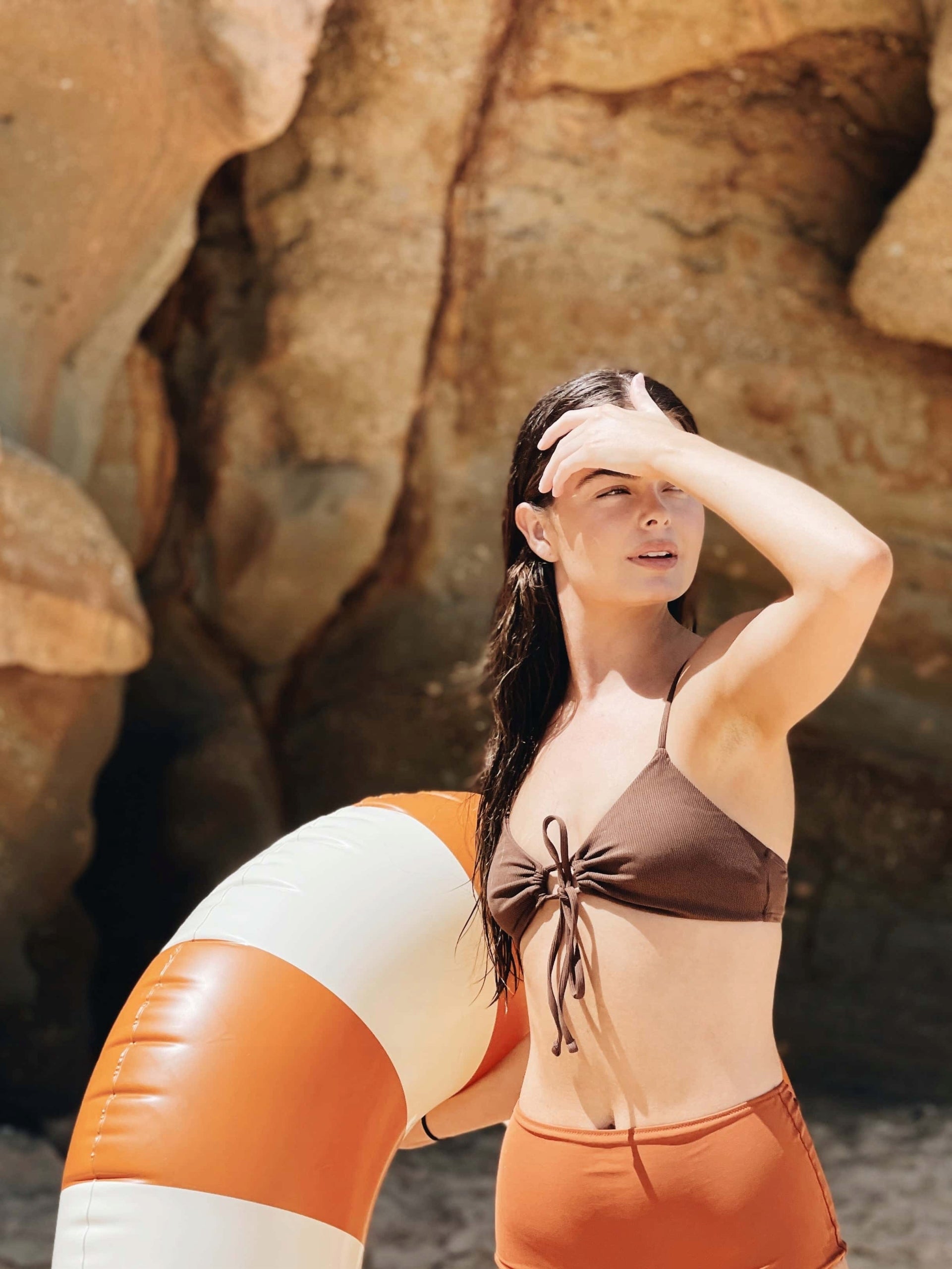 Petites Pommes Inflatable Swimming Wheel Tangerine 120cm Brand no brand