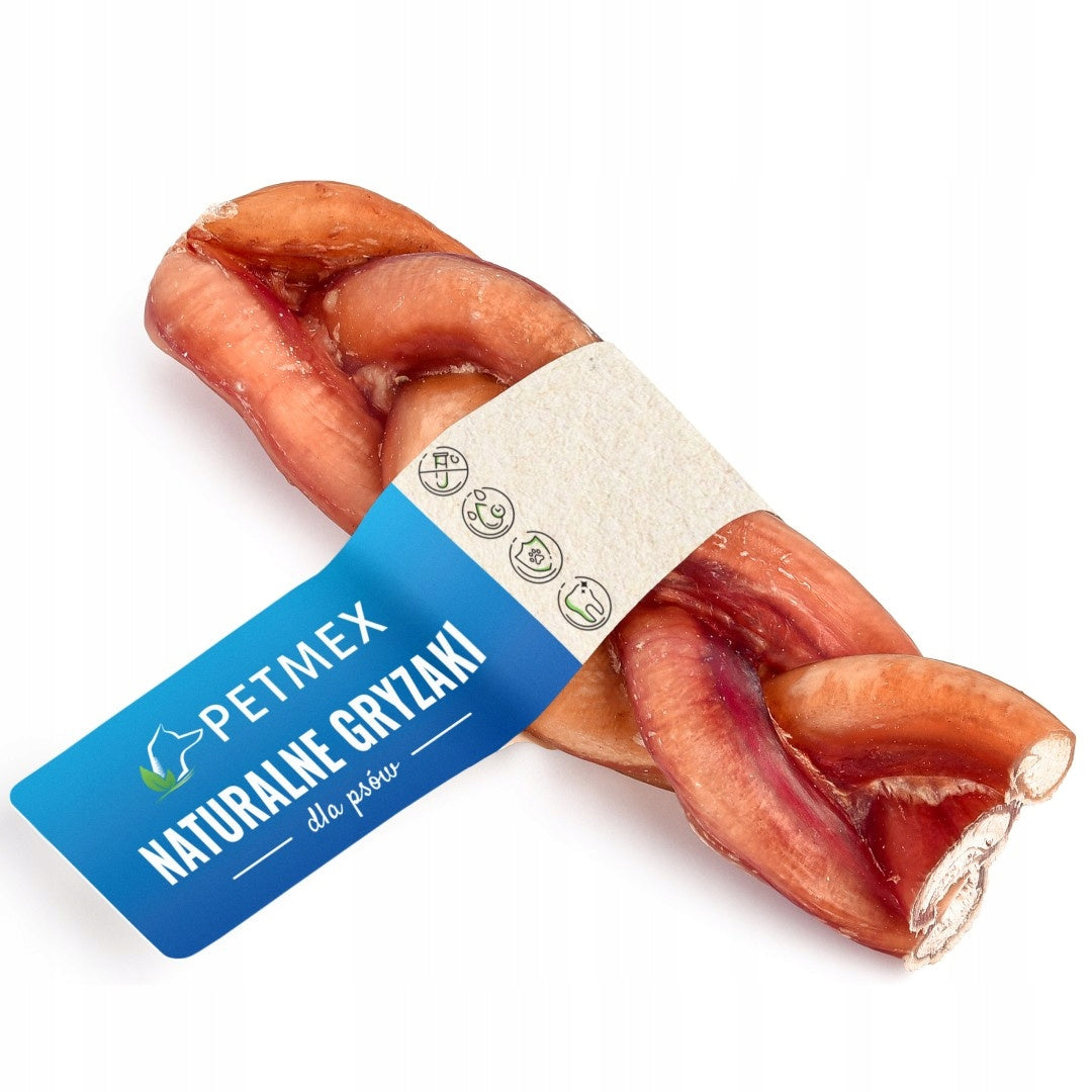 Petmex Beef Penis Braid 10cm Natural Dog Treat Teether