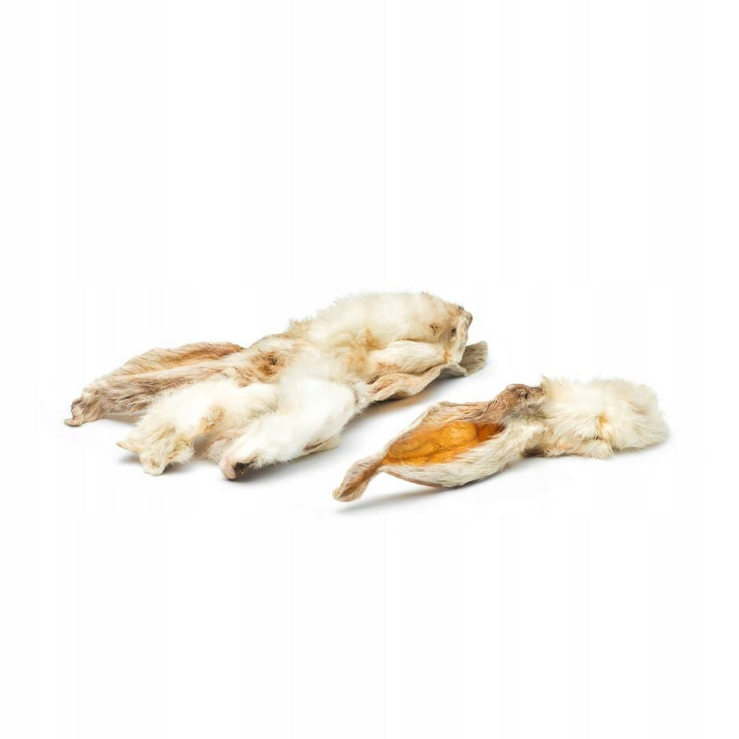 Petmex Rabbit Ears With Fur 100g Natural Treat For Dog Packaging status original