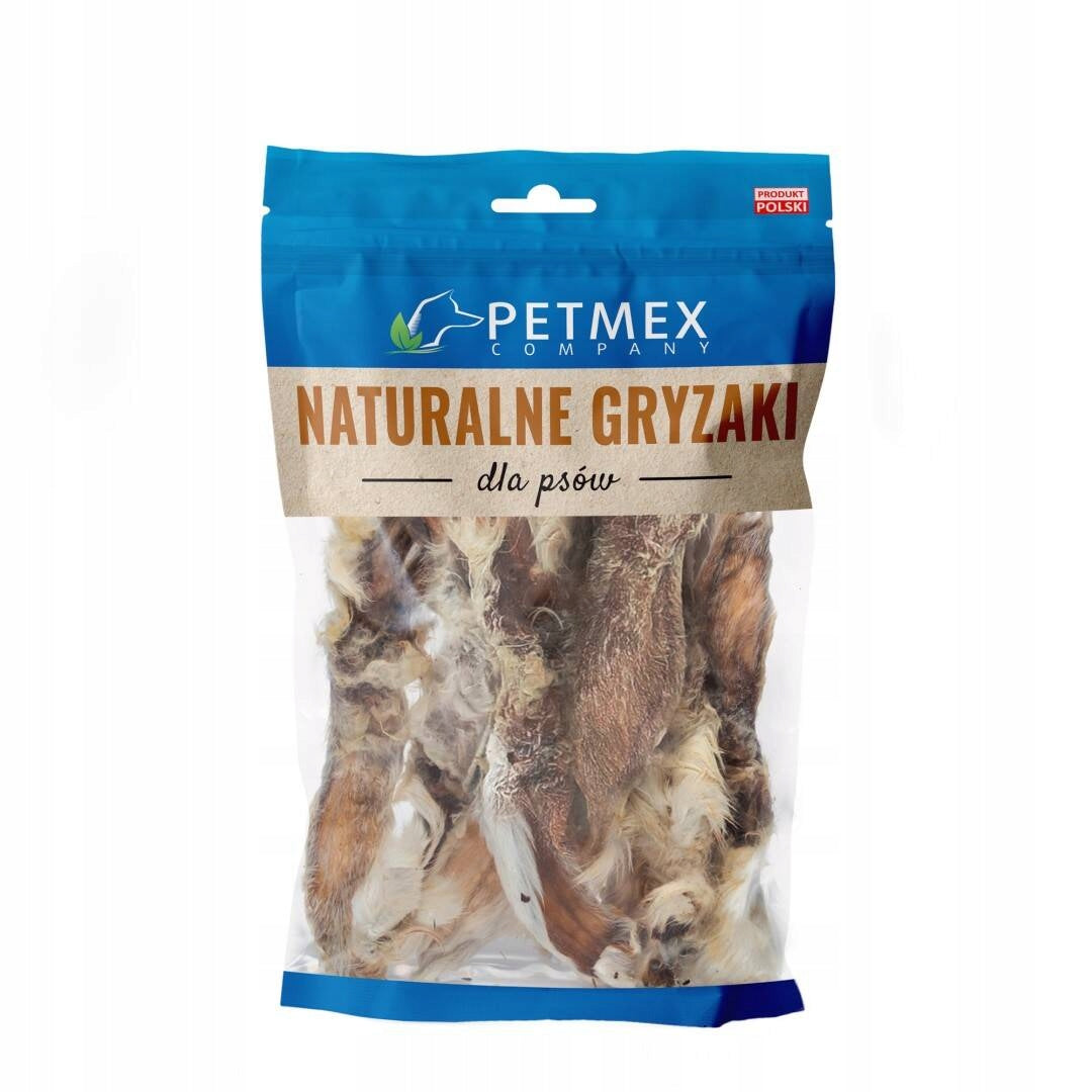 Petmex Rabbit Ears With Fur 100g Natural Treat For Dog