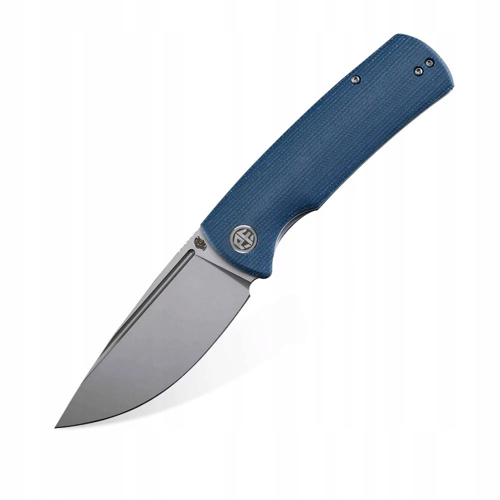 Petrified Fish Beluga PF-P01 BMP Blue Micarta folding knife