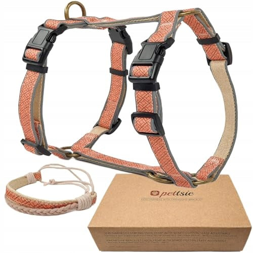 Pettsie No-Pull Dog Harness, Reflective, S, Orange